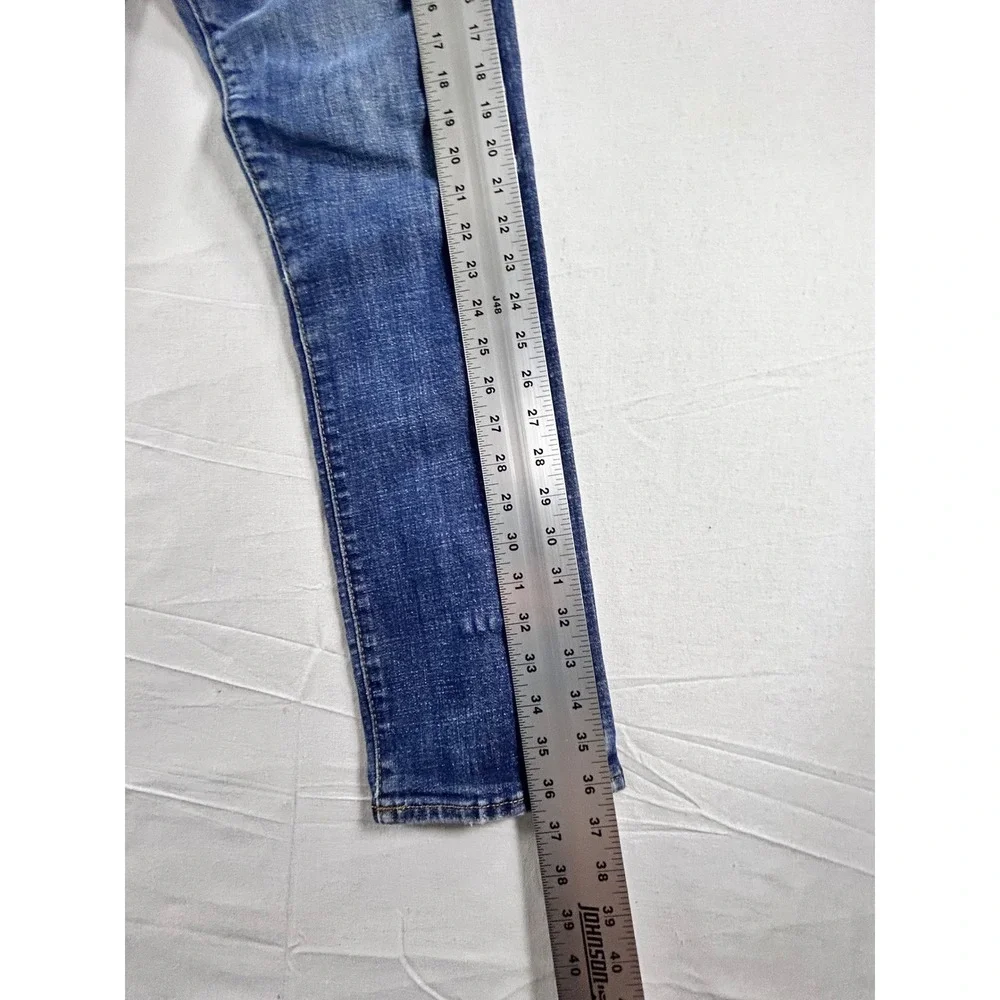 Lucky Brand 110‎ Slim Mens Blue Distressed Denim Jeans 31x30 Medium Wash